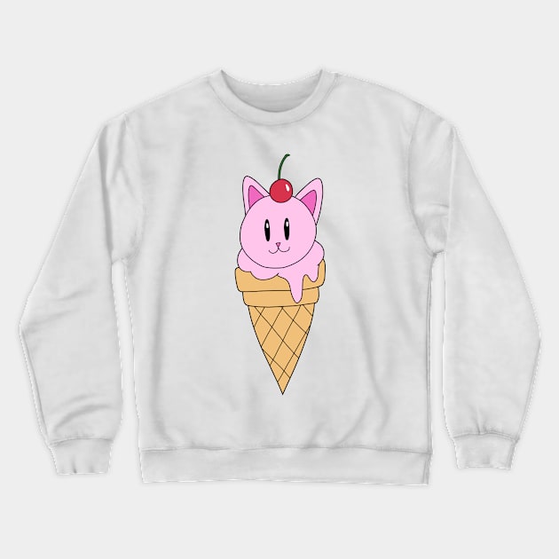 Yummy Cat Ice Cream Crewneck Sweatshirt by pako-valor